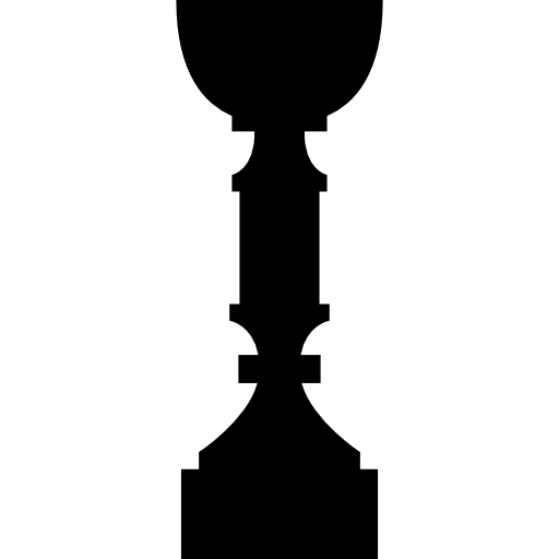 trofeo silueta de forma alta icono gratis