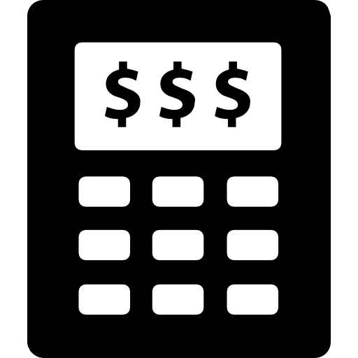 calculadora de presupuesto icono gratis