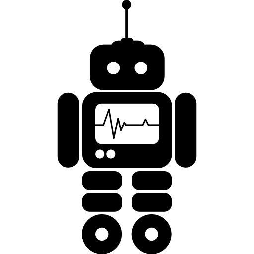 robot avec ligne de vie Icône gratuit