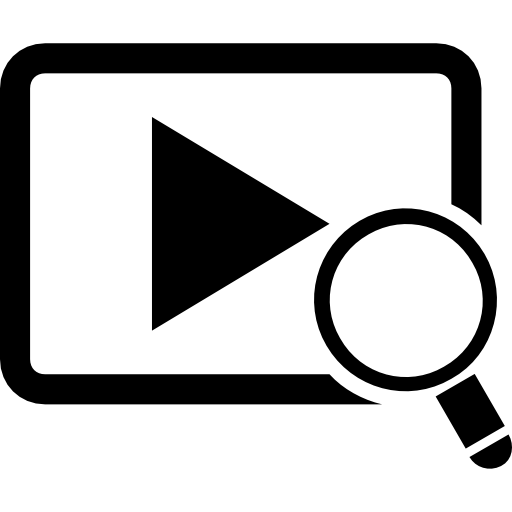 recherche vidéo Icône gratuit