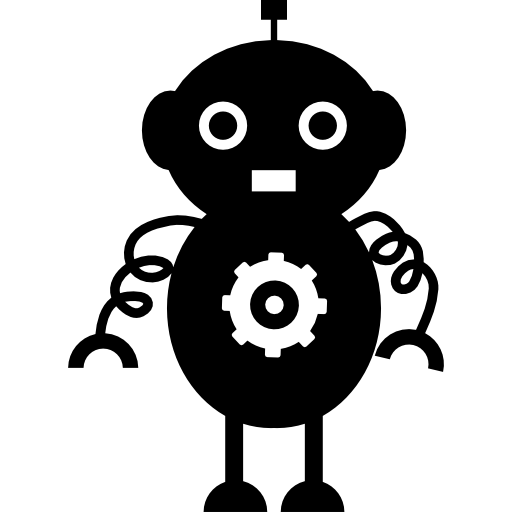 conception de robot arrondie avec bras en spirale Icône gratuit