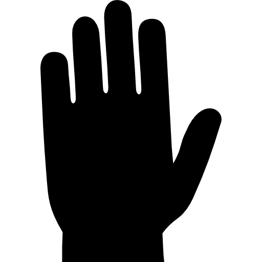forme de main masculine Icône gratuit