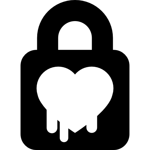 cadenas verrouillé avec symbole du cœur Icône gratuit