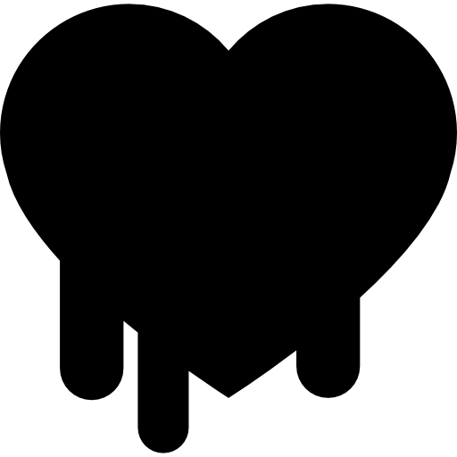 symbole du cœur fondu du système de sécurité Icône gratuit