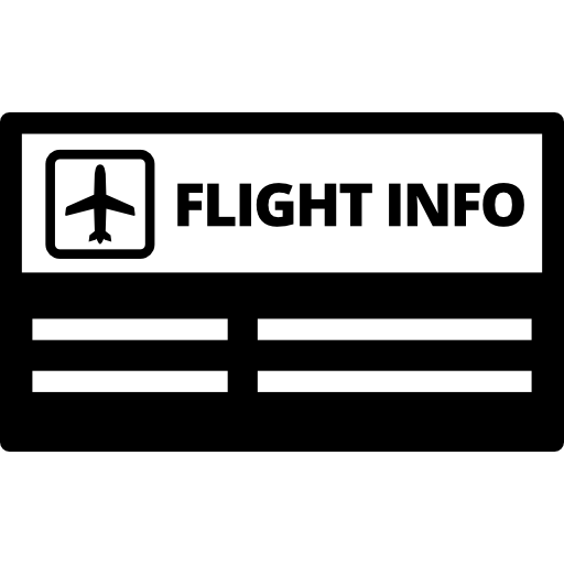 signal d'information de vol de l'aéroport Icône gratuit