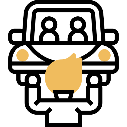 Accident car free icon