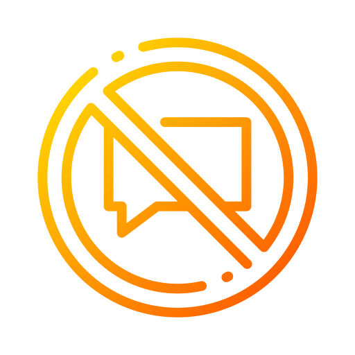 sin hablar icono gratis