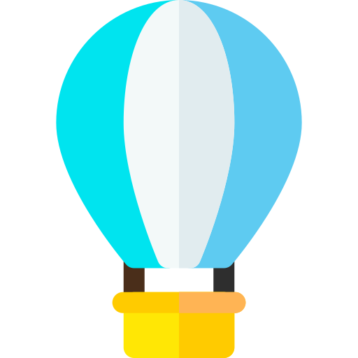 Hot air balloon Basic Rounded Flat icon