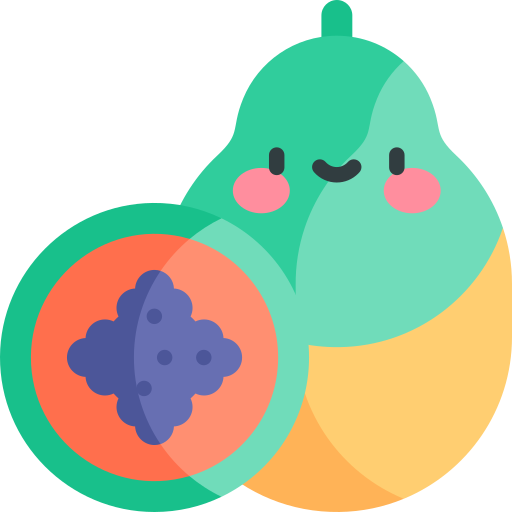 Papaya Kawaii Flat icon