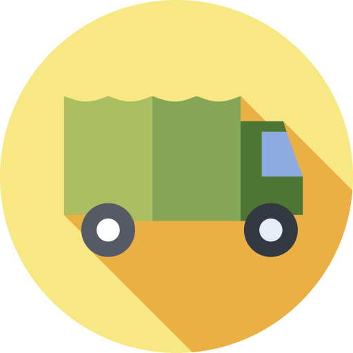 Truck Flat Circular Flat Icon