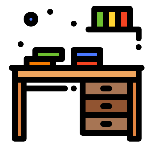 Table Flatart Icons Lineal Color icon