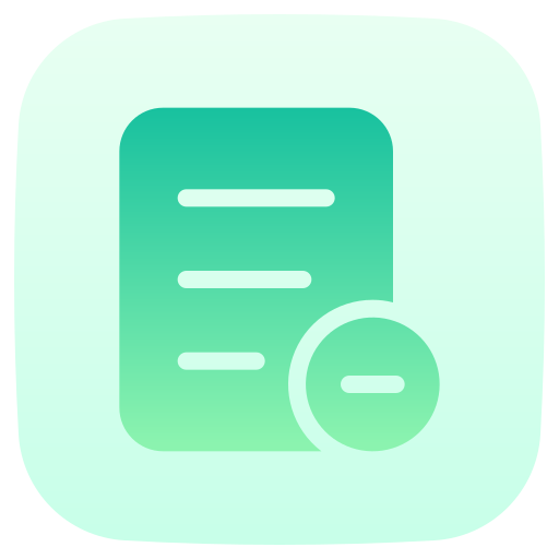 Remove file Generic Flat Gradient icon