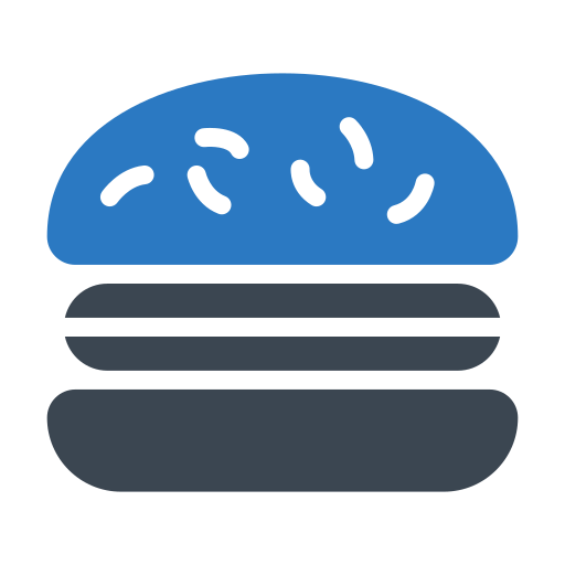 Hamburger Generic Blue icon