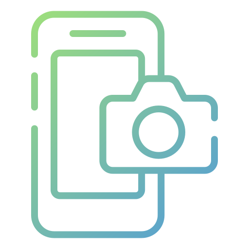 cámara del teléfono icono gratis