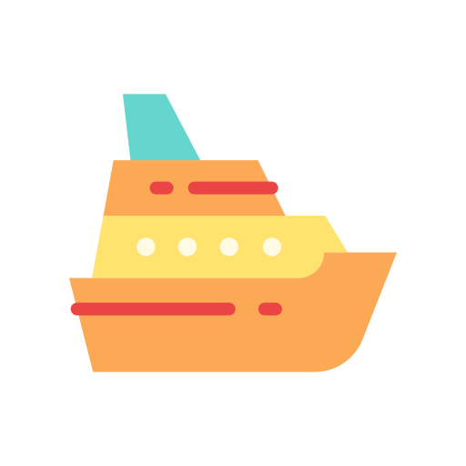 Cruise Ship Good Ware Flat Icon