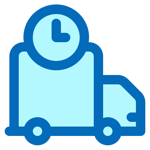 Delivery time - Free transport icons