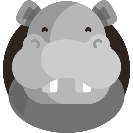 Hippopotamus Detailed Flat Circular Flat icon