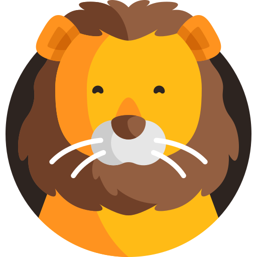 Lion Detailed Flat Circular Flat icon