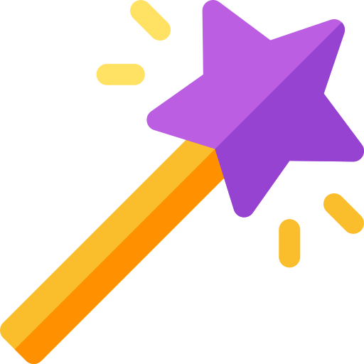 Magic wand Basic Rounded Flat icon