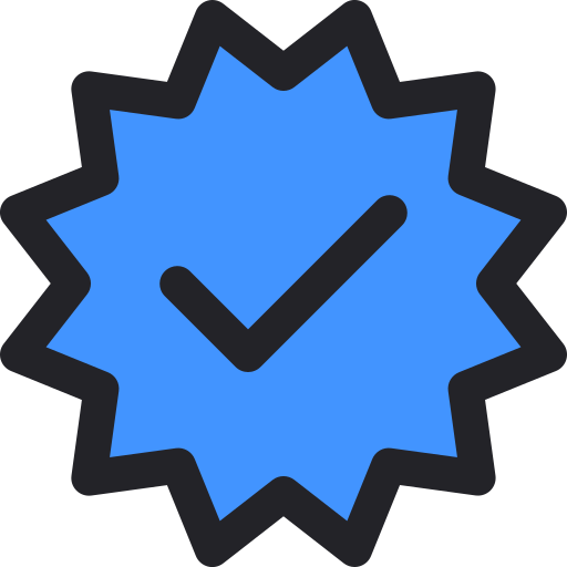 TikTok Verified Account color icon in PNG, SVG