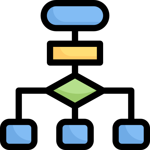 Icono De Diagrama De Flujo Generic Outline Color