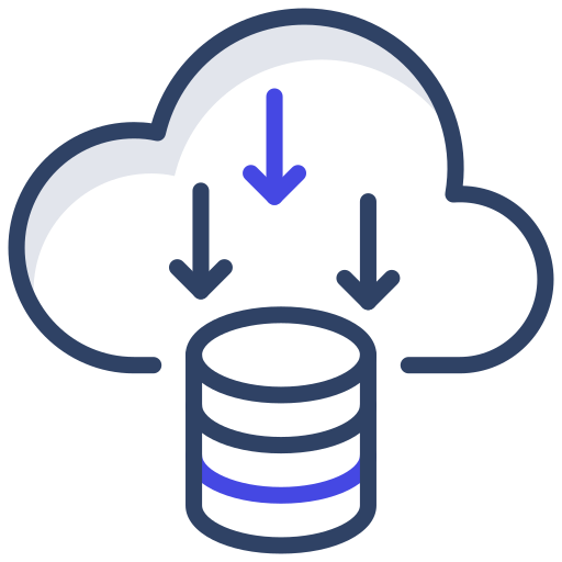 base de datos en la nube icono gratis