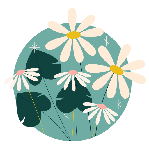 Flower free sticker