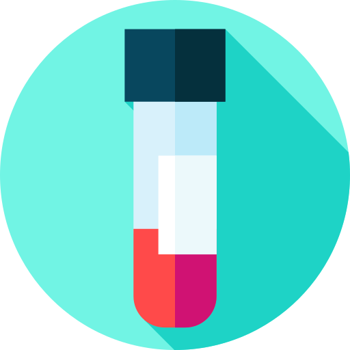 Blood sample Flat Circular Flat icon