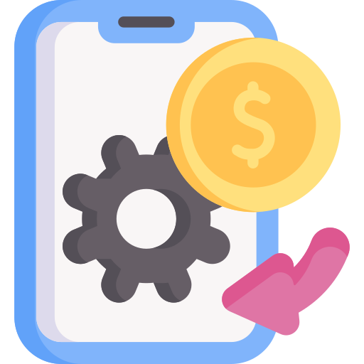 tecnología financiera icono gratis