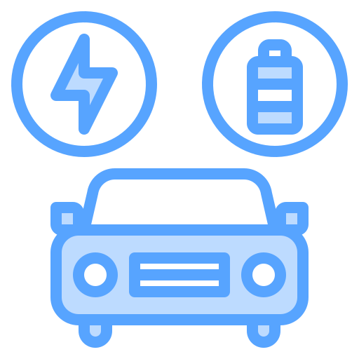 coche eléctrico icono gratis