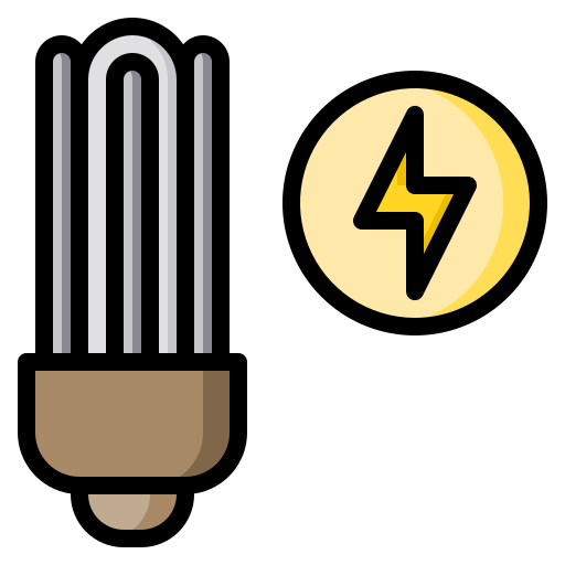 Energy saving light free icon