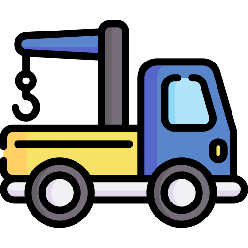 Crane truck Special Lineal color icon