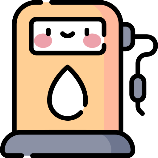 Gasoline Kawaii Lineal Color Icon