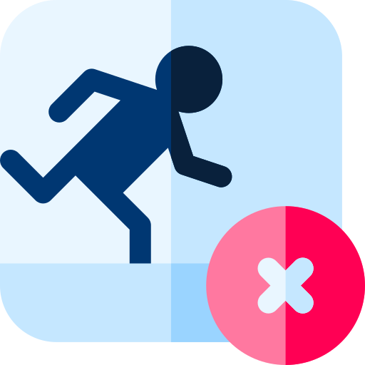 No running Basic Rounded Flat icon