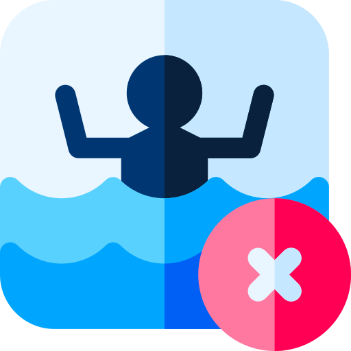 No swimming Basic Rounded Flat icon