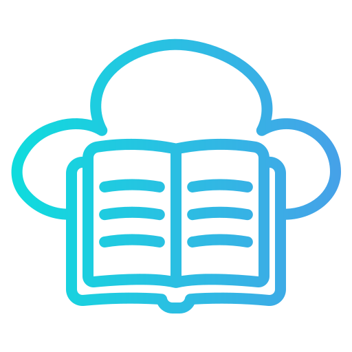 biblioteca en la nube icono gratis