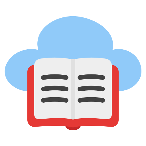 biblioteca en la nube icono gratis