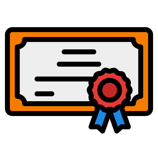 Certificate Generic Outline Color icon