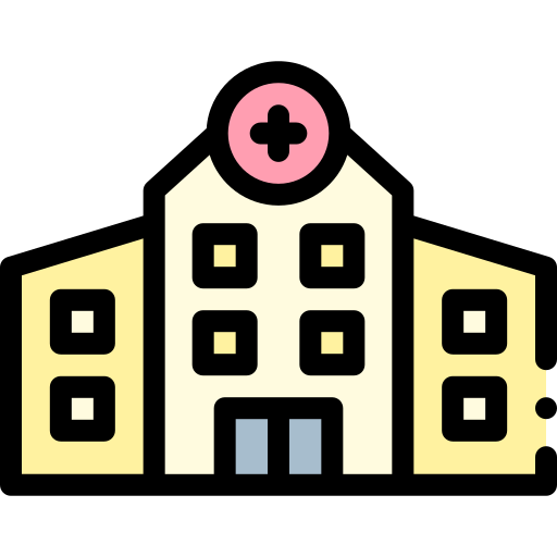 Health clinic Detailed Rounded Lineal color icon