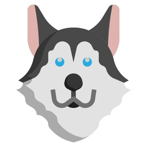 Siberian husky Surang Flat icon