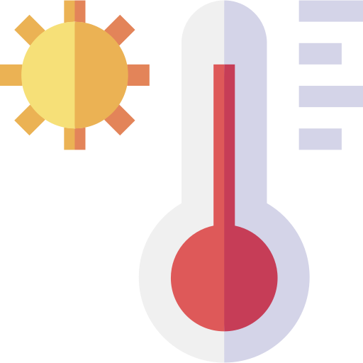 Hot temperature Basic Straight Flat icon