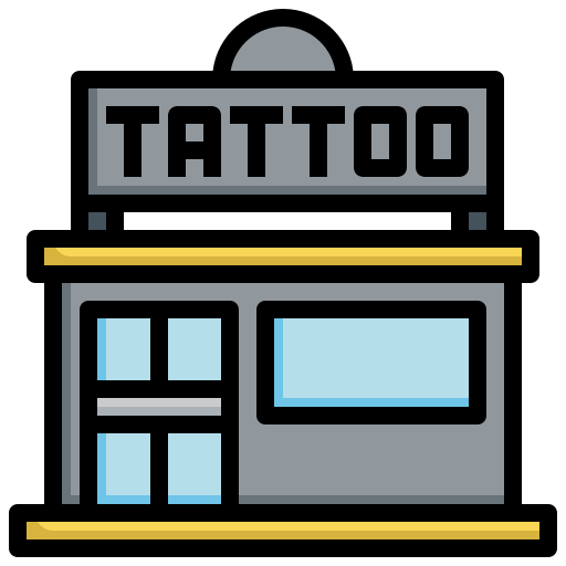 estudio de tatuajes icono gratis