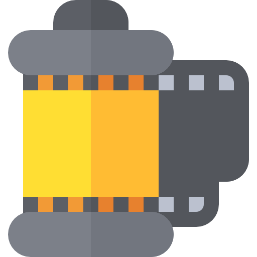 Film strip Basic Rounded Flat icon