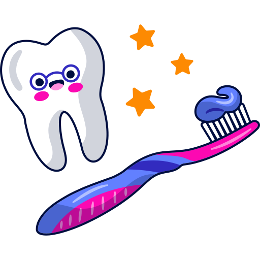 Tooth Brush Stickers - Free healthcare and medical Stickers