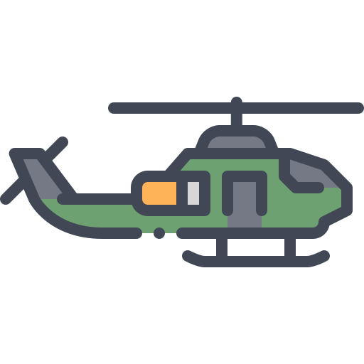 helicóptero del ejército icono gratis