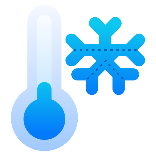 baja temperatura icono gratis