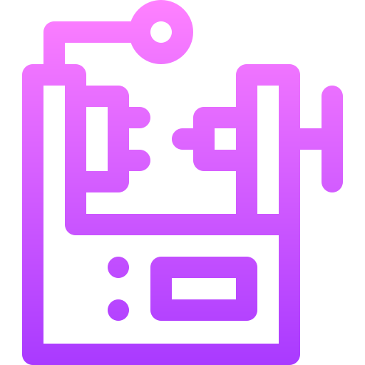 Lathe machine Basic Gradient Lineal color icon