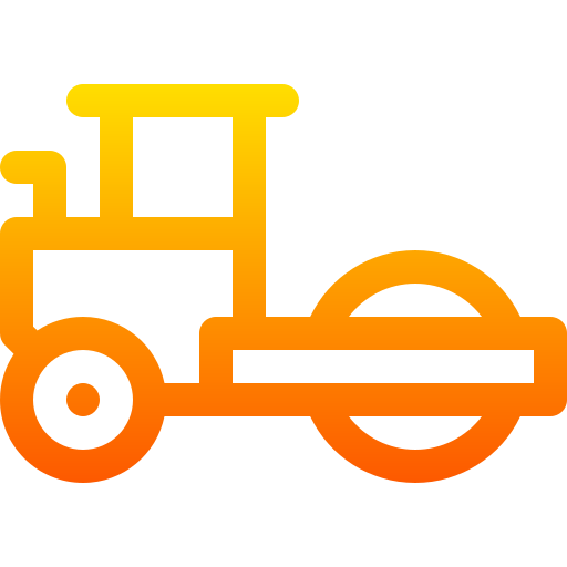 tractor de rodillos icono gratis