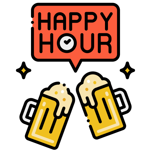Happy hour - Free food and restaurant icons