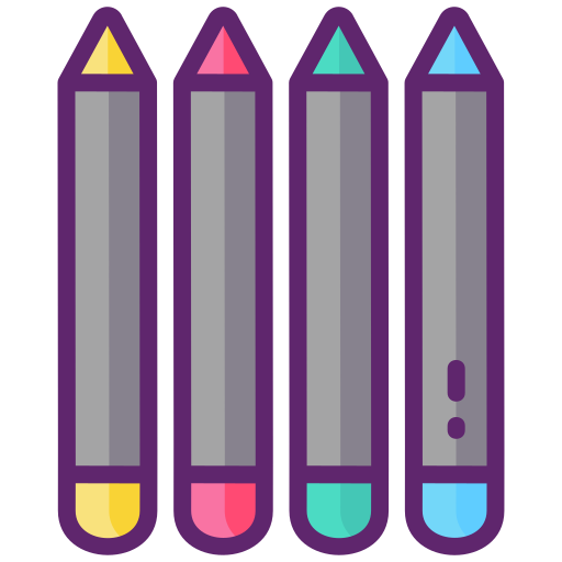 Color pencils - free icon